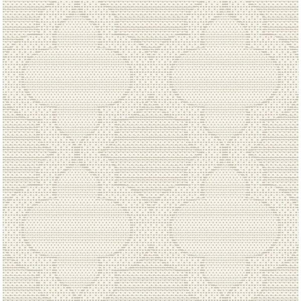A-Street Prints Ernest Taupe Quilted Quatrefoil Wallpaper