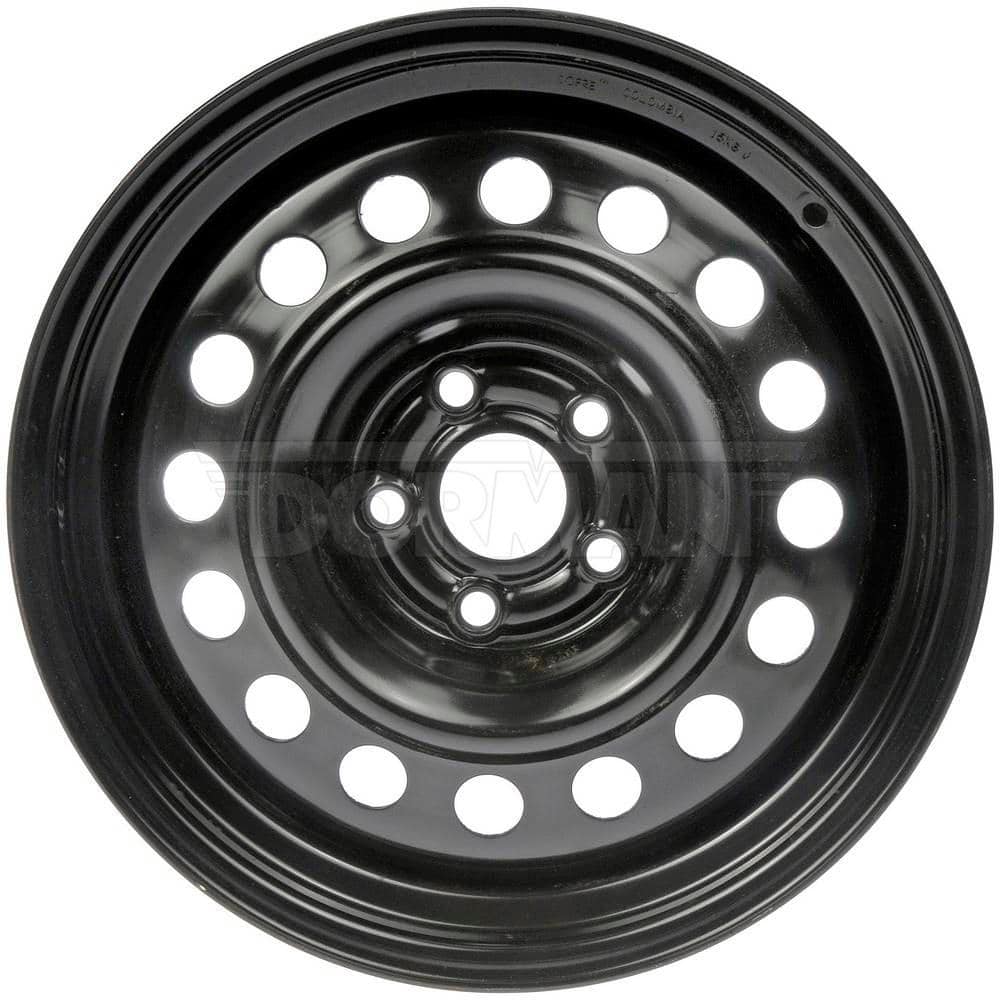 Dorman 939-104 Steel 15  Wheel Rim 15 x 6-inch 5-Lug Black  for Specific Toyota Models Fits select: 2009-2019 TOYOTA COROLLA