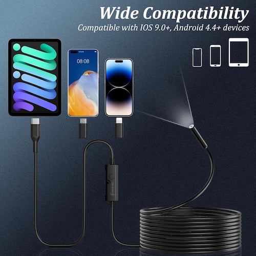 Android Borescope 5M USB-C Borescope Camera – Waterproof Snake ...