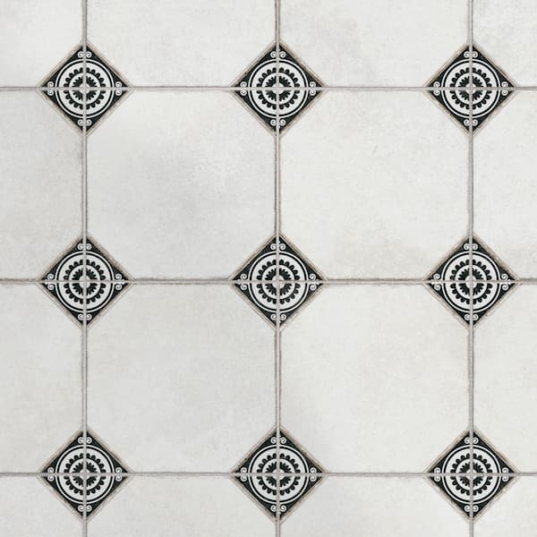 Englishtown Black 13 in. x 13 in. Porcelain Floor and Wall Tile (10.76 sq. ft. /Case)