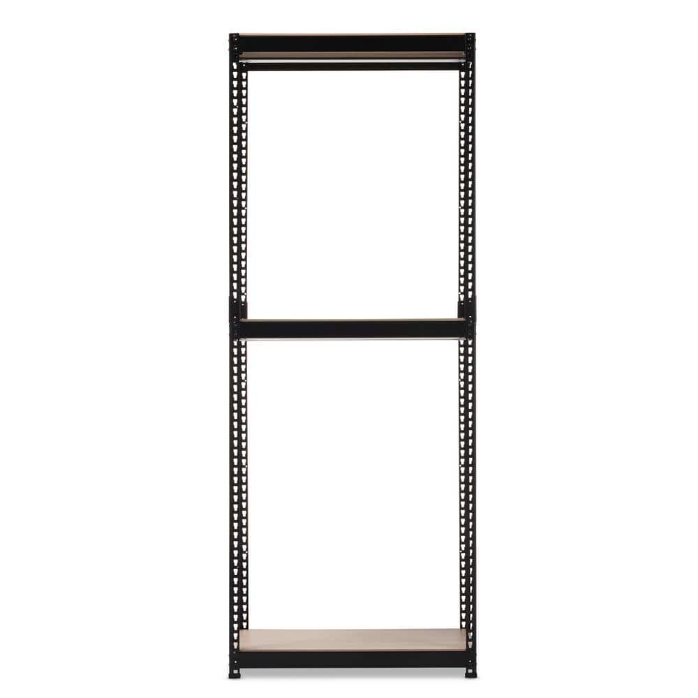 Baxton Studio Gavin Black Metal 7-Shelf Closet Storage Racking Organizer Baxton Studio Gavin Black Metal 7-Shelf Closet Storage Racking Organizer
