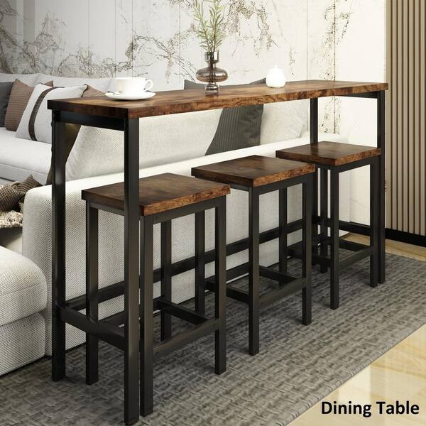 bar height table with footrest