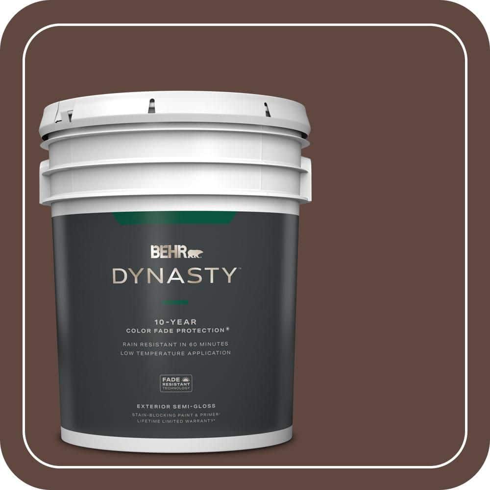5 gal. #180F-7 Warm Brownie Semi-Gloss Exterior Stain-Blocking Paint & Primer price history on PriceWatchPro
