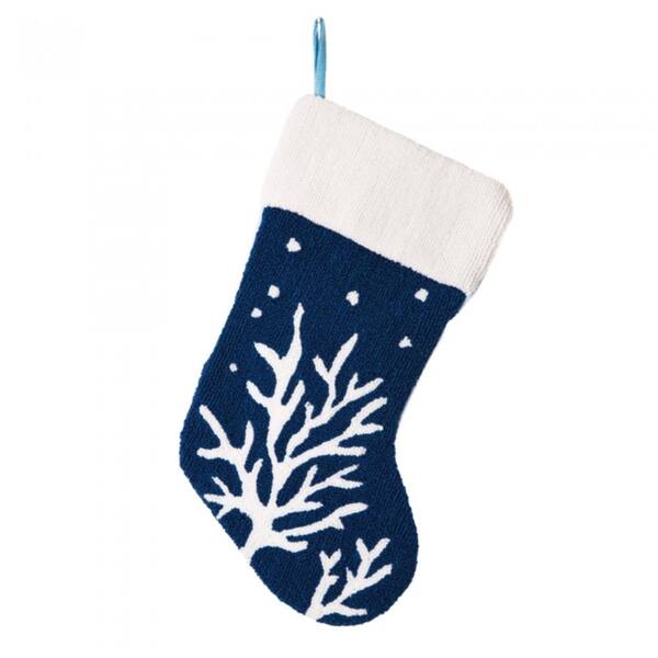 Glitzhome 20 in. L Hooked Stocking Coral
