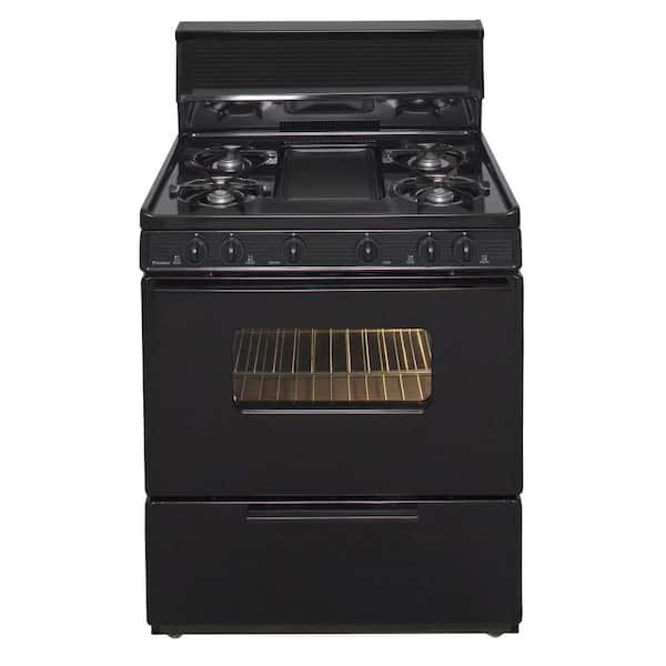 Unbranded 30 in. 3.91 cu. ft. Battery Spark Ignition Gas Range in Black