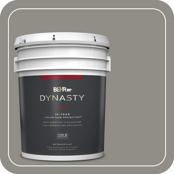 BEHR DYNASTY 5 gal. #PPU24-08 Parador Stone Flat Exterior Stain-Blocking Paint & Primer