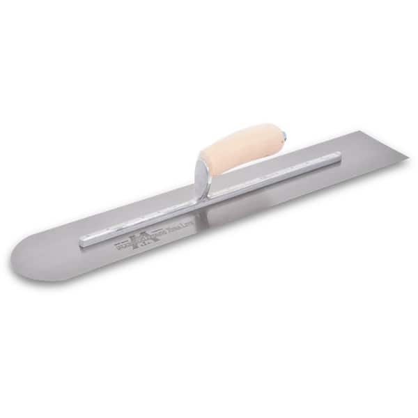 MARSHALLTOWN 24 in. x 5 in. Finishing Trl-Round Front End Curved Wood Handle Trowel
