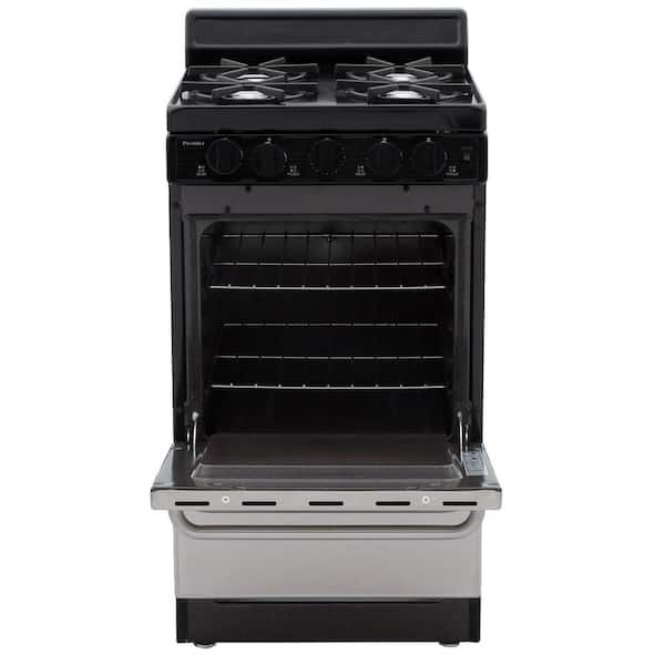 20 in. 2.42 cu. ft. Freestanding Gas Range in Stainless Steel