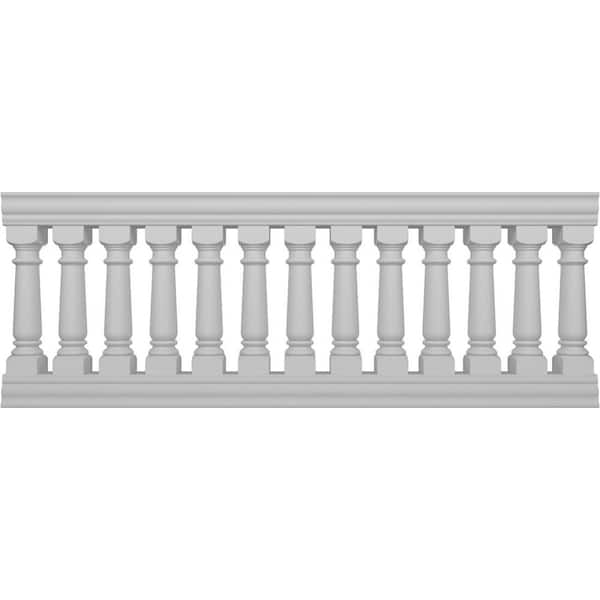 Ekena Millwork Fiberthane Wellington Balustrade 96 in. L x 38 in. H Fiberglass Railing Kit