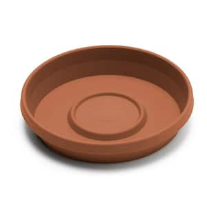 6 in. Almond Biscotti Decorative Resin Plant Saucer (6 in. D x 0.5 in. H)