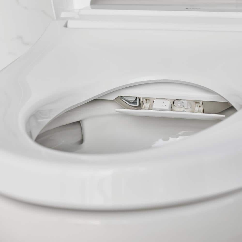 Advanced Clean White Elongated Electric Bidet Seat with Heated Feature