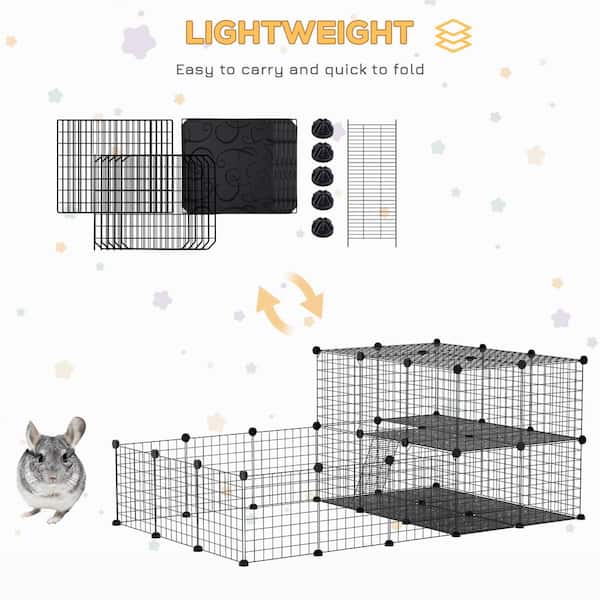 PawHut 69 in. x 41.5 in. Pet Playpen Small Animal Cage WITH