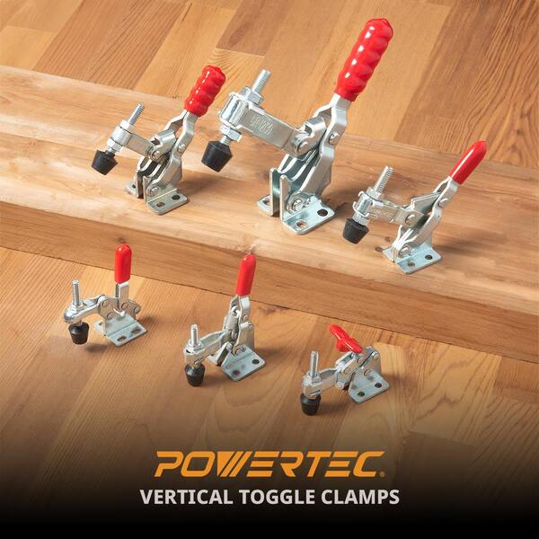 POWERTEC 200 lbs. Vertical Quick-Release Toggle Clamp, 12050 (Set