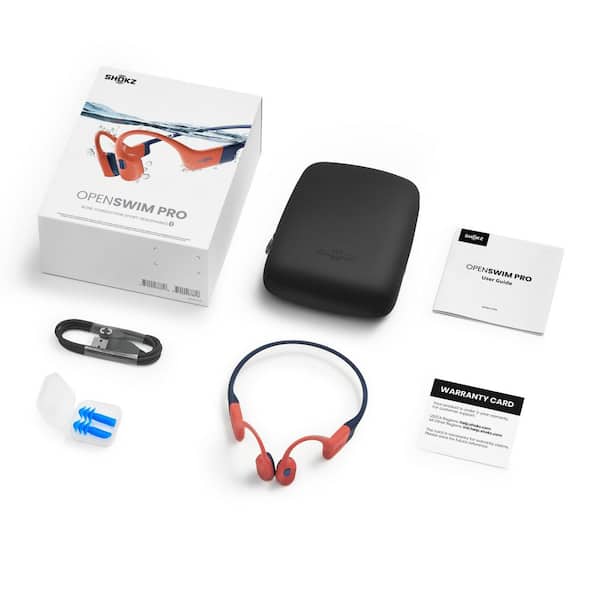 SHOKZ OpenSwim Pro Bluetooth Wireless Waterproof Headphones Red