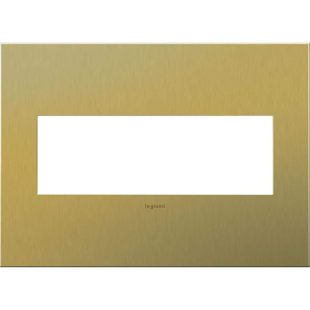 Legrand Adorne 3 Gang Decorator/Rocker Wall Plate, Brushed Brass (1 ...