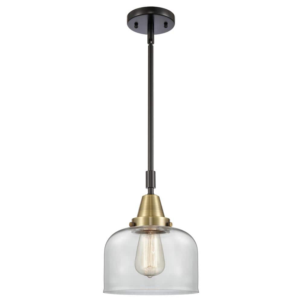 Bell 100-Watt 1-Light Black Antique Brass Standard Mini Pendant Light with Clear Glass Shade, No Bulbs Included price history on PriceWatchPro