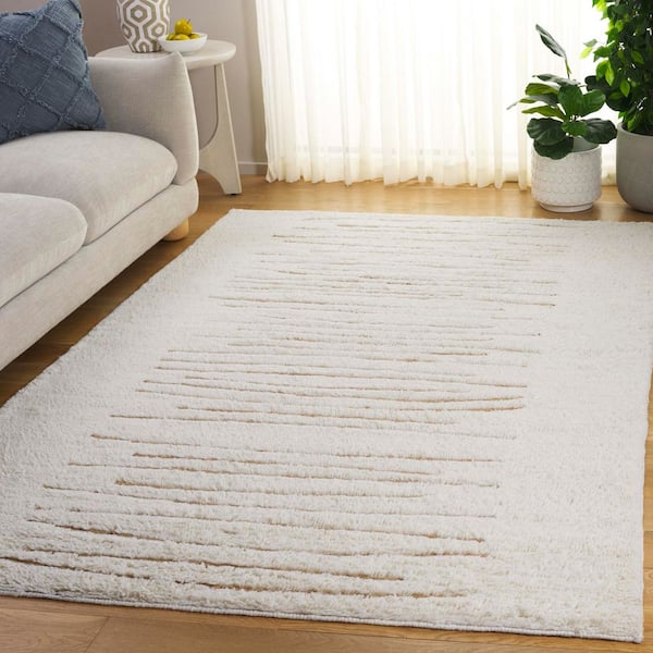 Casablanca Natural/Ivory 3 ft. x 5 ft. Wavy Lines Area Rug