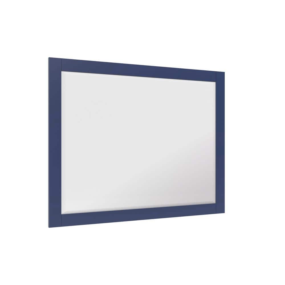 Galsaky 40 in. W x 32 in. H Rectangular Framed Surface-Mount Bathroom Vanity Mirror in Marine Blue price history on PriceWatchPro
