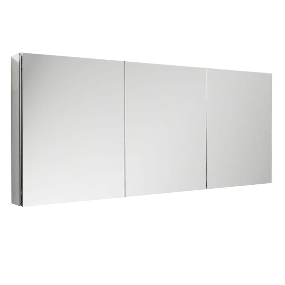 Fresca 59 in. W x 36 in. H x 5 in. D Frameless Recessed or Surface-Mounted Bathroom Medicine Cabinet