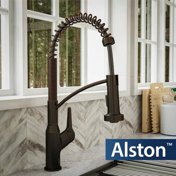 Scottsdale Single Hole Single Handle Pull-Down Sprayer Sensor Kitchen Faucet In Oil-Rubbed Bronze