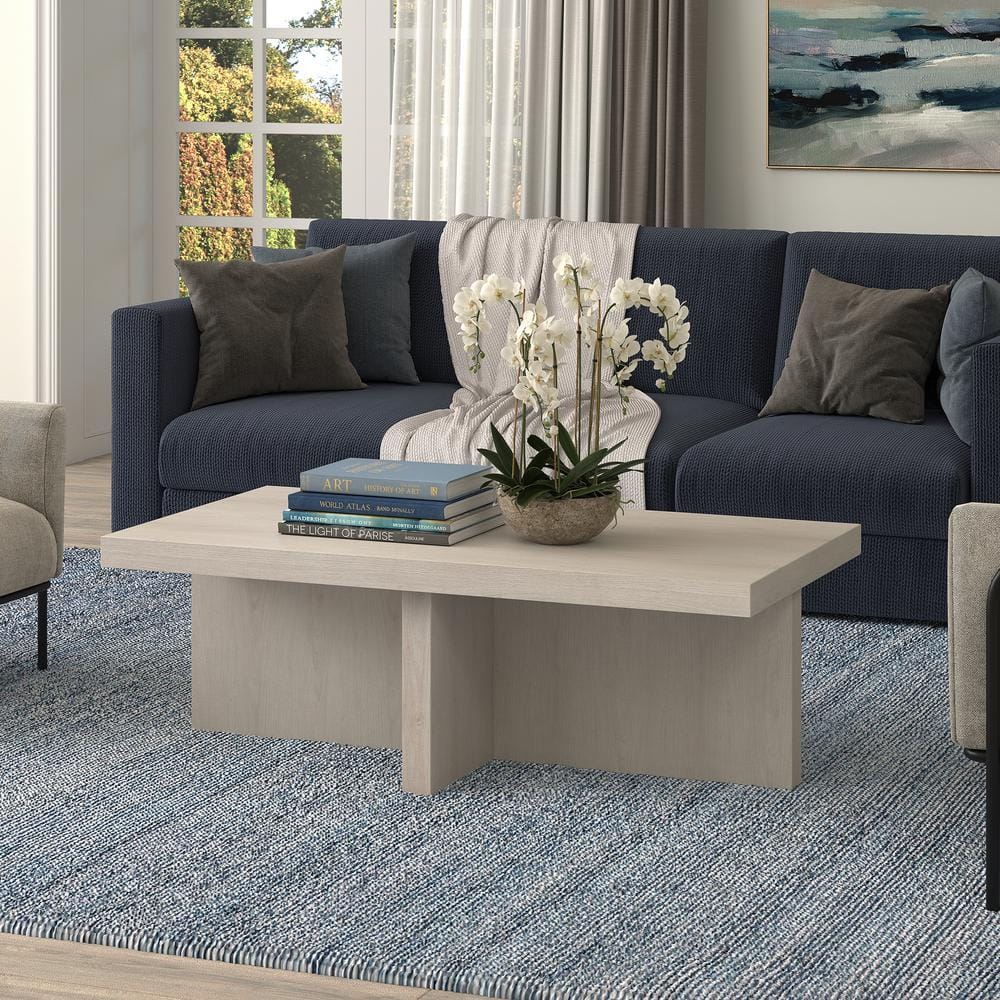 Alder White Rectangular MDF Outdoor Cocktail Table