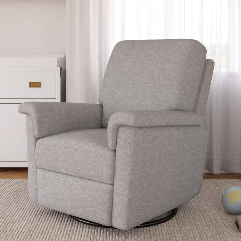 BABY RELAX Terrin Swivel Glider Recliner, Light Gray 8033489 - The Home ...