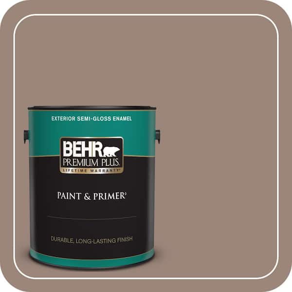 BEHR PREMIUM PLUS 1 gal. #PMD-52 Flower Wood Semi-Gloss Enamel Exterior Paint & Primer