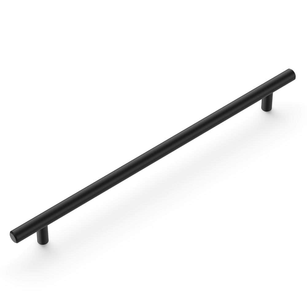 Matte Black Steel Bar Pulls with Mounting Hardware, 10-1/16" Center to Center