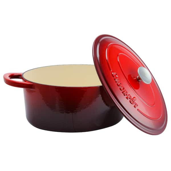 Crock Pot Artisan 5qt Round Braiser Scarlet Red