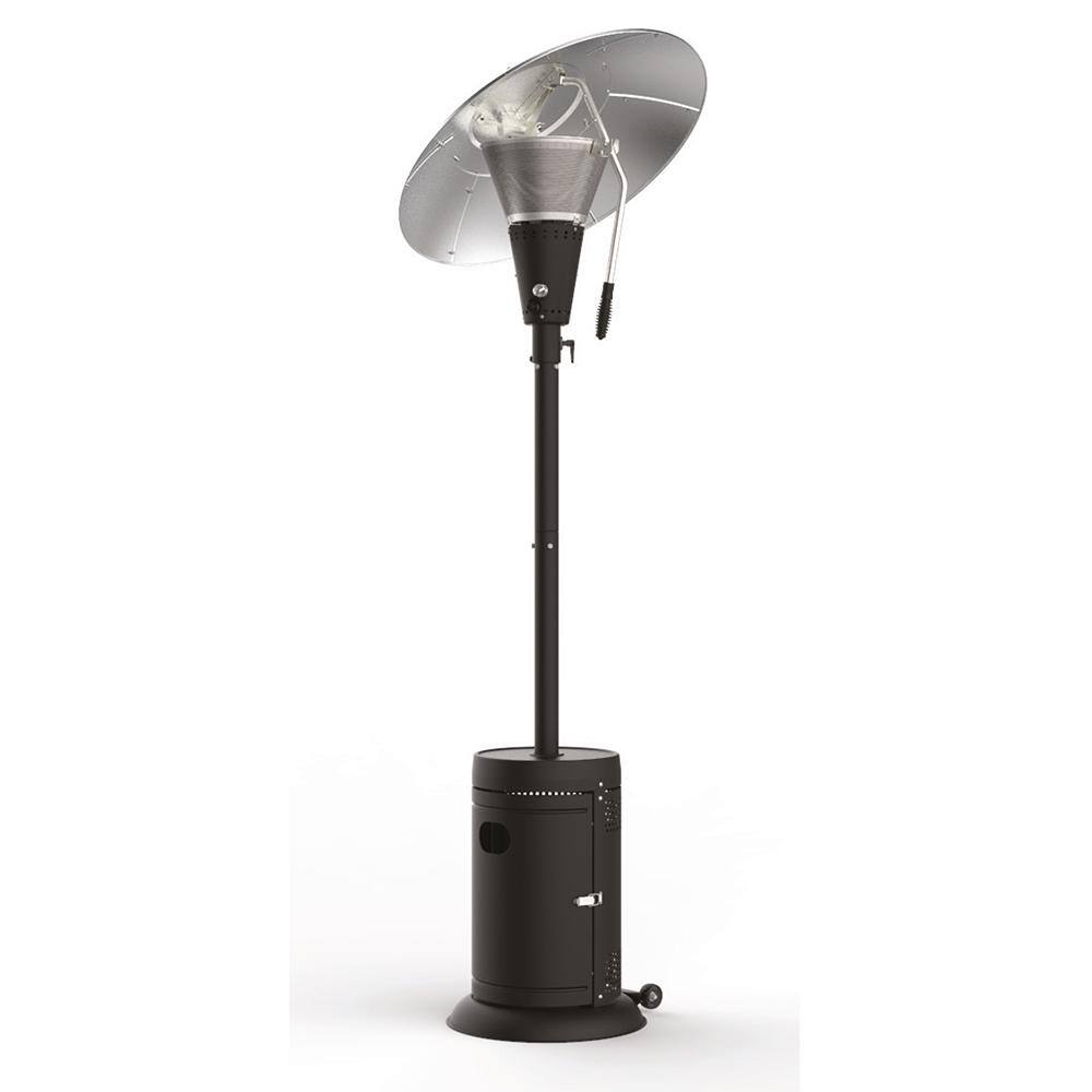 Hampton Bay 38'200 BTU Heat Focus Swivel Matte Black Patio Heater