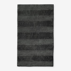 Company Cotton Reversible Charcoal 24 in. x 17 in. Cotton Bath Mat