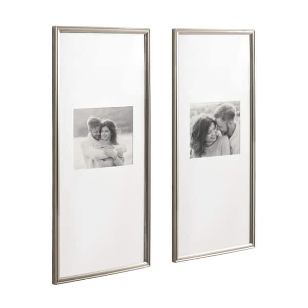 Adlynn Silver 14 in. x 30 in. Plastic Picture Frame (Set of 2)