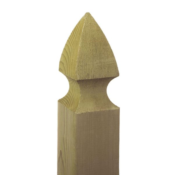 4 in. x 4 in. x 8 ft. PressureTreated Pine French Gothic Fence Post