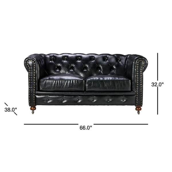 Home Decorators Collection Gordon 66 In, Faux Leather Love Seat