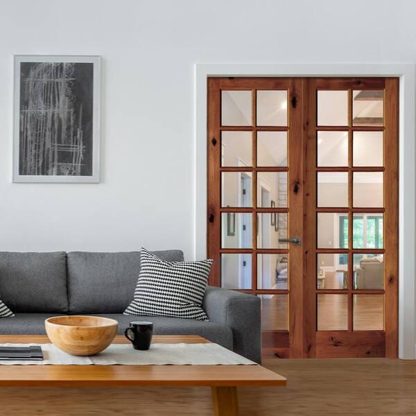 Krosswood Doors 64 in. x 96 in. Craftsman Shaker 12-Lite Right Handed MDF  Solid Hybrid Core Double Prehung Interior Door PHID.SH.422.54.80.138-RA -  The Home Depot