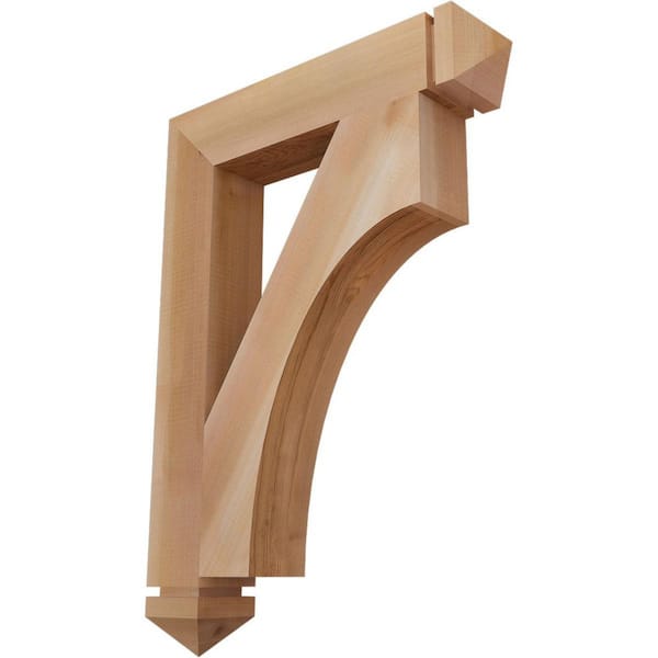 Ekena Millwork 3.5 in. x 30 in. x 22 in. Western Red Cedar Westlake Arts and Crafts Smooth Bracket