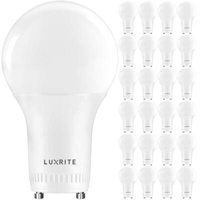 60-Watt Equivalent A19 Dimmable LED Light Bulb 2700K Warm White 800 Lumens Twist Lock Damp Rated GU24 Base (24-Pack)