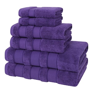 Luxury Salem Collection, 6-Piece Bath Towel Set, Purple