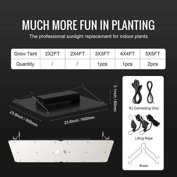 SVOPES 400 W LED Grow Light, Full Spectrum Dimmable, High Yield SVOPES 400 W LED Grow Light, Full Spectrum Dimmable, High Yield