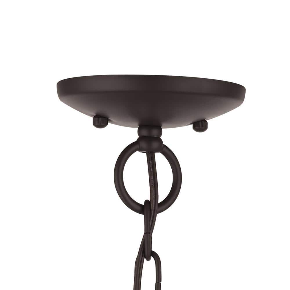 Bronze Mini Plug-in Crystal Candle Chandelier