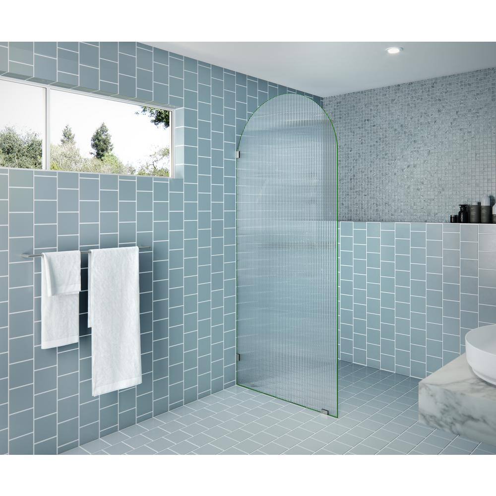 Glass Warehouse Maven 34 in. W x 86.75 in. H x .375 in. D Frameless ...
