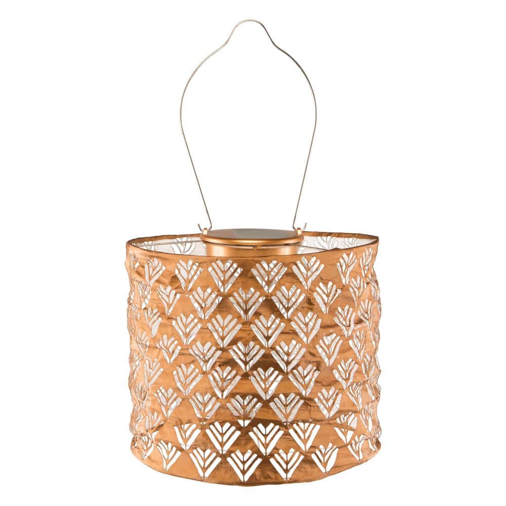 Copper Medium Cordless Solar LED Outdoor Lantern
