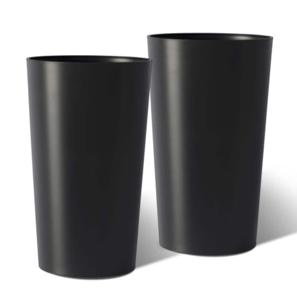ACEPANO 2-Piece 12.8 in. W x 21.7 in. H Big Tapered Black
