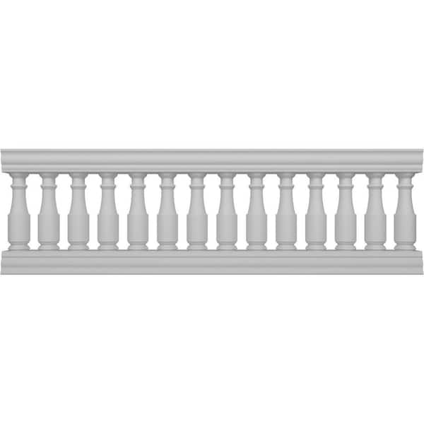 Ekena Millwork Fiberthane Hamilton Balustrade 96 in. L x 32 in. H Fiberglass Railing Kit