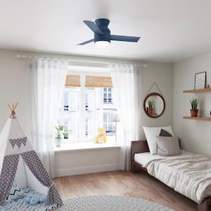 Dublin 44 in. LED Indoor Indigo Blue Ceiling Fan with Light Kit and Remote