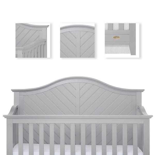 Dream On Me Ella 5-in-1 Full Size Convertible Crib in Dark Brown Greenguard Gold Certified 