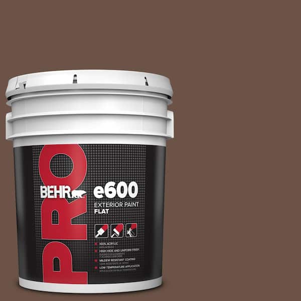 5 gal. #MQ2-05A Authentic Brown Flat Exterior Paint
