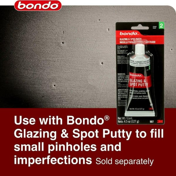 3M Bondo 907 Glazing and Spot Putty - 4.5 oz, 4 Pack