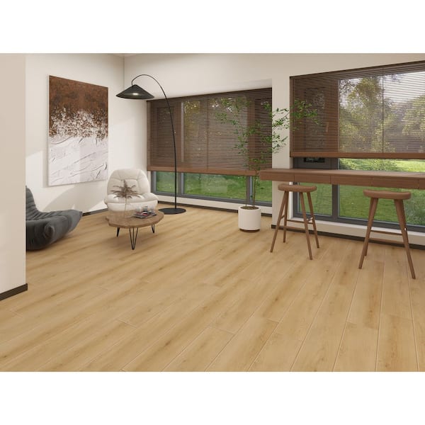 Take Home Sample-Perfection Richland Oak 7 in. W x 9 in. L Click Lock U-Groove Waterproof Luxury Vinyl Plank Flooring