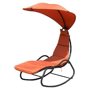 5.25 ft. Free Standing Hanging Swing Hammock with Stand in Orange